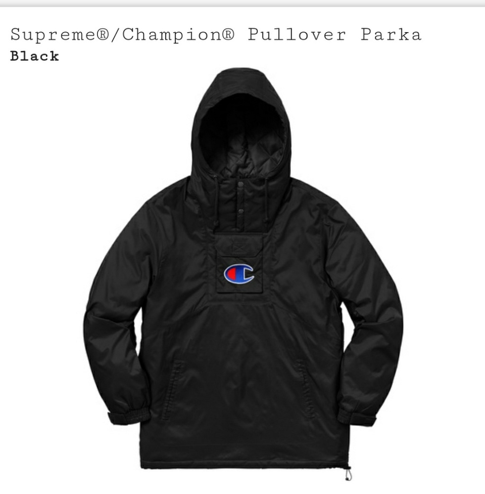 Supreme champion parka pullover XL BLK